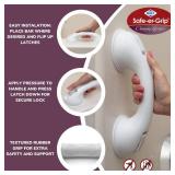 Safe-er-Grip Safe-er-Grip Changing Lifestyles Suction Cup Grab Bars for Bathtubs and Showers; Safety Bathroom Assist Handle, White, 12 inches - Retail: $12 Safe-er-Grip Safe-er-Grip Changing Lifestyles Suction Cup Grab Bars for Bathtubs and Showers; Safety Bathroom Assist Handle, White, 12 inches - Retail: $12