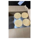 4pk Modern Glass Storage Jars with Bamboo Lids - Retail: $25 4pk Modern Glass Storage Jars with Bamboo Lids - Retail: $25