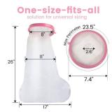 CIVJET Waterproof Cast Covers for Shower Leg, Adult Cast Bag Cover Protector, Showering/Swimming/Bath Boots for Foot after Surgery, Broken Ankle Wound Recovery Supplies/Accessories, Boot, Sleeve, Pink CIVJET Waterproof Cast Covers for Shower Leg, Adult Cast Bag Cover Protector, Showering/Swimming/Bath Boots for Foot after Surgery, Broken Ankle Wound Recovery Supplies/Accessories, Boot, Sleeve, Pink