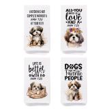 SPBLandL Shih Tzu Dog Kitchen Towels Set of 4, Shih Tzu Gifts for Women, Shih Tzu Decor Tea Dish Towels for Kitchen, Shih Tzu Decorative Hand Towels for Bathroom, 16x24 Inches - Retail: $23 SPBLandL Shih Tzu Dog Kitchen Towels Set of 4, Shih Tzu Gifts for Women, Shih Tzu Decor Tea Dish Towels for Kitchen, Shih Tzu Decorative Hand Towels for Bathroom, 16x24 Inches - Retail: $23