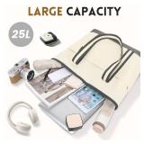 QYEPYUE Large Canvas Tote Bag for Women, Beach Bag with Zipper, Utility Tote Bag with 3 Front Pockets, Weekender Pool Bag - Retail: $15 QYEPYUE Large Canvas Tote Bag for Women, Beach Bag with Zipper, Utility Tote Bag with 3 Front Pockets, Weekender Pool Bag - Retail: $15