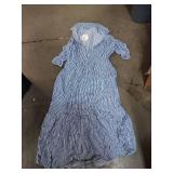 Anrabess ladies blue stripe dress with button up part size S - Anrabess ladies blue stripe dress with button up part size S -