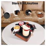 Couch Buddy Couch Cup Holder Tray, Real Acacia Wooden Caddy with Soft Silicone, Snack and Drink Organizer- Perfect Movie Night Accessories for Bed, Remote and Cup Holders for Sofa (Black) - Retail: $3 Couch Buddy Couch Cup Holder Tray, Real Acacia Wooden Caddy with Soft Silicone, Snack and Drink Organizer- Perfect Movie Night Accessories for Bed, Remote and Cup Holders for Sofa (Black) - Retail: $3