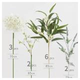 MISSPIN Artificial Flowers with Greenery Stems Faux Plants Indoor Branches for Tall Vase Ultra-Realistic, 13 Pcs Wedding Centerpieces, Home Decor and DIY Bouquets - Retail: $46 MISSPIN Artificial Flowers with Greenery Stems Faux Plants Indoor Branches for Tall Vase Ultra-Realistic, 13 Pcs Wedding Centerpieces, Home Decor and DIY Bouquets - Retail: $46