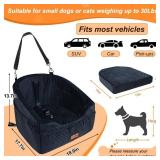 Vivifying Dog Car Seat for Small and Medium Dogs, Detachable and Washable Booster Seat for Pets Up to 30lbs, Travel Bed with Storage Pockets and Safety Belt  Black - Retail: $40 Vivifying Dog Car Seat for Small and Medium Dogs, Detachable and Washable Booster Seat for Pets Up to 30lbs, Travel Bed with Storage Pockets and Safety Belt  Black - Retail: $40
