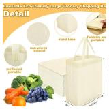 Windyun 50 Pcs Reusable Tote Bag Bulk 8 x 4 x 10 Inch Non Woven Shopping Bag with Handle Reusable Grocery Gift Tote (Beige) - Retail: $25 Windyun 50 Pcs Reusable Tote Bag Bulk 8 x 4 x 10 Inch Non Woven Shopping Bag with Handle Reusable Grocery Gift Tote (Beige) - Retail: $25