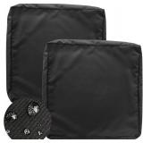 2pk 25x25" Outdoor Patio Cushion Cover, Black 2pk 25x25" Outdoor Patio Cushion Cover, Black
