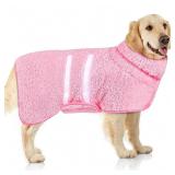 XXL Pink Dog Bathrobe XXL Pink Dog Bathrobe
