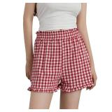 Makemechic Checkered Plaid Shorts, L Makemechic Checkered Plaid Shorts, L
