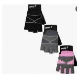 3 Pairs Kids Half Fingerless Gloves Non-slip Gel Gloves Adjustable 3 Pairs Kids Half Fingerless Gloves Non-slip Gel Gloves Adjustable
