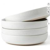 Famiware Milkyway 4-Piece Stoneware 33 oz Pasta Bowl Set, White Famiware Milkyway 4-Piece Stoneware 33 oz Pasta Bowl Set, White