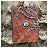 Hocus Pocus Leather Journal Halloween Decorations Blank Spell Book of Shadows with Lock Clasp Hocus Pocus Leather Journal Halloween Decorations Blank Spell Book of Shadows with Lock Clasp