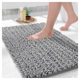 Plush Chenille Bath Mat - Gray - Retail: $12 Plush Chenille Bath Mat - Gray - Retail: $12