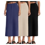 Huukey Retail maxi skirts 3 pack size XXL color beige black blue  - Retail: $25 Huukey Retail maxi skirts 3 pack size XXL color beige black blue  - Retail: $25