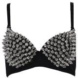 Studded Black Punk Bra size xl - Retail: $35 Studded Black Punk Bra size xl - Retail: $35