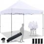 Retails for $146! 10x10 Ez Pop Up Canopy Tent Commercial Instant Shelter Canopies with Heavy Duty Roller Bag,Bonus 4 Canopy Sand Bags