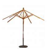 6ft Teak Market Umbrella Pole - Round REPLACEMENT FRAME - Retail: $89