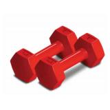 RBX Hex Dumbbell Pair - Red 5LB each