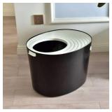 Lishi Stylish Curved Cat Litter Box with Scoop - Large Size, Dog-Proof and Privacy Ensured