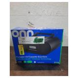 onn. Portable CD/Cassette Boombox with Bluetooth Wireless Technology, Black (PARTS ONLY)