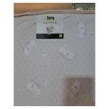 Delta Children Serta SleepTrue Mini Crib Mattress, Premium Sustainably Sourced Fiber Core, Hypoallergenic & Waterproof Cover, Greenguard Gold Certified - Made in USA, White (B07Z8QWF1M) - Retail: $77
