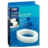 Carex Elongated Toilet Seat Elevator B306-00 Elong White