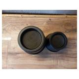 Set of 6 Black Plastic Flower Pots