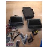 onn 10  1024p Dual Screen DVD Player with Digital Panel  Black (Parts only) - Retail: $125