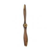 DecMode Brown Metal 2 Blade Airplane Propeller Wall Decor with Aviation Detailing