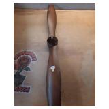 DecMode Brown Metal 2 Blade Airplane Propeller Wall Decor with Aviation Detailing