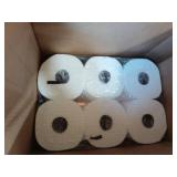 PACK OF 2-Brawny Tear-A-Square Paper Towels, 6 Double Rolls = 12 Regular Rolls, 3 Sheet Sizes (Quarter, Half, Full), Strength for All Messes, Cleanups, and Meal Prep - Retail: $45