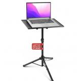 Pyle Universal Laptop Projector Tripod Stand - Adjustable Computer, DJ Equipment Holder Mount with 20