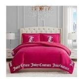 Juicy Couture Comforter Set Gothic Design Bedding Twin 2 Piece Set Includes (1) 90