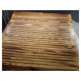 Wooden Threshold Ramp for Home Steps, 8\" Rise Doorway Ramp with Non-Slip Grooves, Door Ramp for Wheelchair/Walker/Cart/Scooter, (31.4 W*8.0\" H, Solid Pine Wood, 600LBS Capacity) - Retail: $160