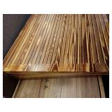 Wooden Threshold Ramp for Home Steps, 8\" Rise Doorway Ramp with Non-Slip Grooves, Door Ramp for Wheelchair/Walker/Cart/Scooter, (31.4 W*8.0\" H, Solid Pine Wood, 600LBS Capacity) - Retail: $160