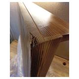 Wooden Threshold Ramp for Home Steps, 8\" Rise Doorway Ramp with Non-Slip Grooves, Door Ramp for Wheelchair/Walker/Cart/Scooter, (31.4 W*8.0\" H, Solid Pine Wood, 600LBS Capacity) - Retail: $160