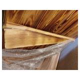 Wooden Threshold Ramp for Home Steps, 8\" Rise Doorway Ramp with Non-Slip Grooves, Door Ramp for Wheelchair/Walker/Cart/Scooter, (31.4 W*8.0\" H, Solid Pine Wood, 600LBS Capacity) - Retail: $160