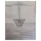 Boho Rattan Chandelier, 6-Light Dining Room Light Fixture, - Retail: $160