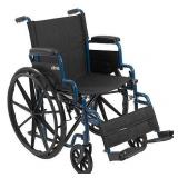 Transport/WheelchairWheelchairs K1 Product Description: BlueStreak 20\"D/FlipBackArms,SwgFt,1/ea - Retail: $128