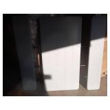 54 in. W White Rectangle Steel Folding Picnic Table Seats 4 People with Wood-like Texture - Retail: $301