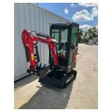(Unused)- Vicsec -New Mini Excavator 1.0T Color: (Red & Black) - Retail: $0