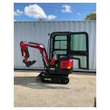 (Unused)- Vicsec -New Mini Excavator 1.0T Color: (Red & Black) - Retail: $0