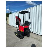 (Unused)- New VICSEC VC13-R Mini Excavator Color: (Red) - Retail: $0