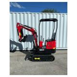 (Unused)- New VICSEC VC13-R Mini Excavator Color: (Red) - Retail: $0