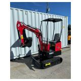 (Unused)- New VICSEC VC13-R Mini Excavator Color: (Red) - Retail: $0