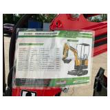 (Unused)- New VICSEC VC13-R Mini Excavator Color: (Red) - Retail: $0