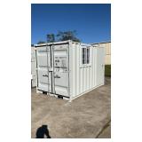 (Unused) - 11ft Storage Container with Window & Side Door - light grayDFCU1665975