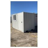 (Unused) - 11ft Storage Container with Window & Side Door - light grayDFCU1665975