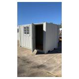 (Unused) - 11ft Storage Container with Window & Side Door - light grayDFCU1665975