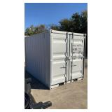 (Unused) - 12ft Storage Container with Window & Side Door - light grayDFCU1666396